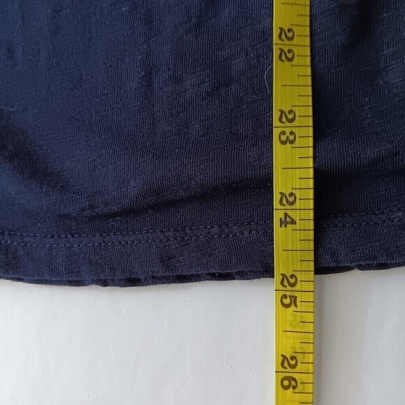 Talbots Women's Size M Navy/White Embroidery Tunic Top - Picture 5 of 7